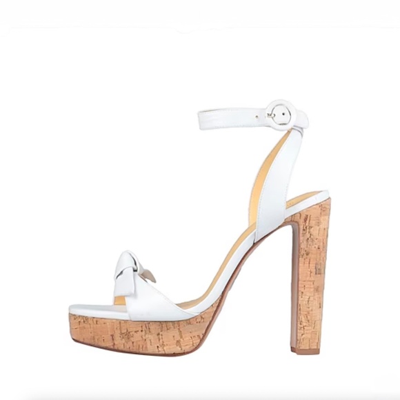Alexandre Birman White Cork Heel Sandals US9 - Picture 10 of 10